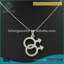 Fashionable double male symbol pendant,men's steel pendant jewelry design